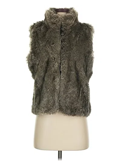 Pre-owned Banana Republic Faux Fur Vest In Gray