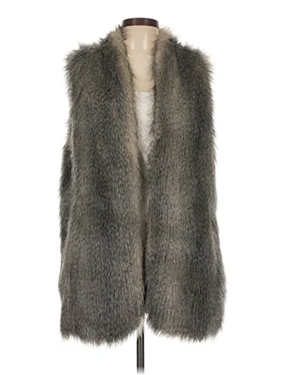 Pre-owned Banana Republic Faux Fur Vest In Gray