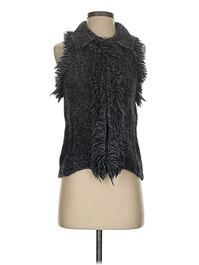 Pre-owned Banana Republic Faux Fur Vest In Gray