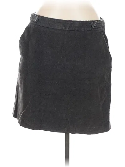 Pre-owned Banana Republic Faux Leather Skirt In Black