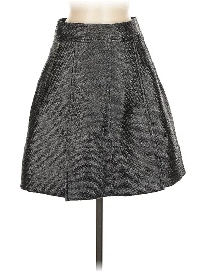 Pre-owned Banana Republic Faux Leather Skirt In Black