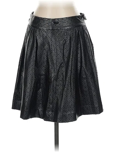 Pre-owned Banana Republic Faux Leather Skirt In Black