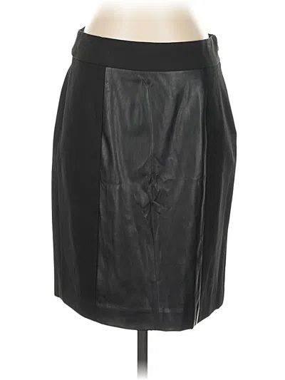 Pre-owned Banana Republic Faux Leather Skirt In Black