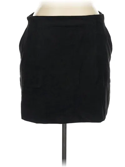 Banana Republic Faux Leather Skirt In Black