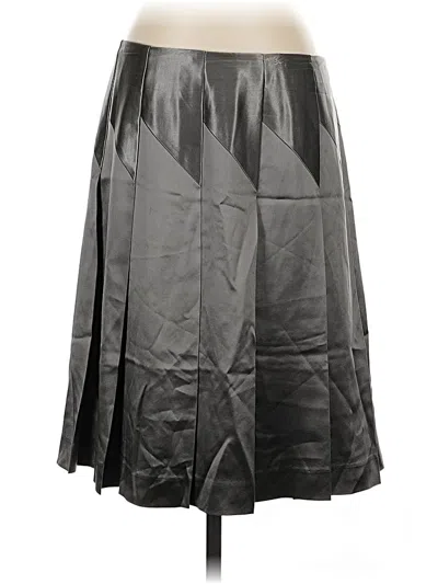 Pre-owned Banana Republic Faux Leather Skirt In Gray