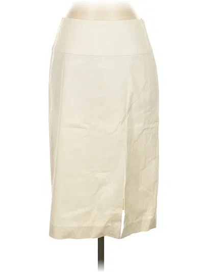 Pre-owned Banana Republic Faux Leather Skirt In White