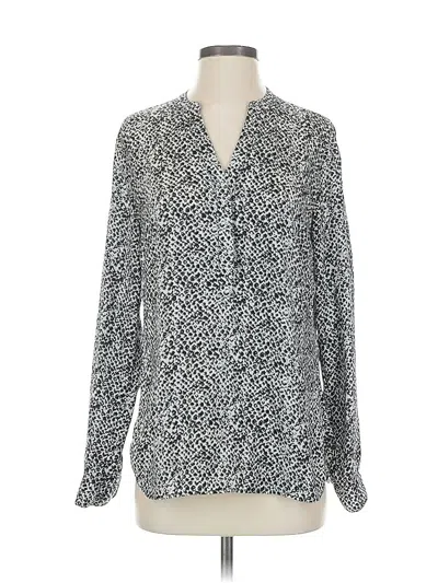 Pre-owned Banana Republic Heritage Collection Long Sleeve Blouse In Gray
