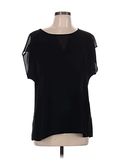 Pre-owned Banana Republic Heritage Collection Short Sleeve Blouse In Black