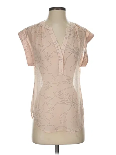 Pre-owned Banana Republic Heritage Collection Short Sleeve Blouse In Tan