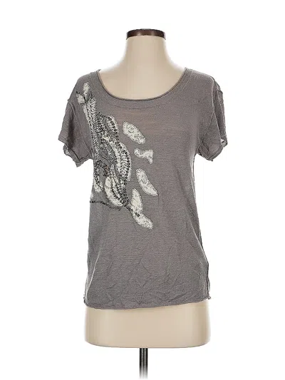 Pre-owned Banana Republic Heritage Collection Short Sleeve Top Gray Scoop Neck Tops