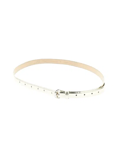 Pre-owned Banana Republic Leather Belt In Ivory