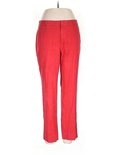 Pre-owned Banana Republic Linen Pants In Red