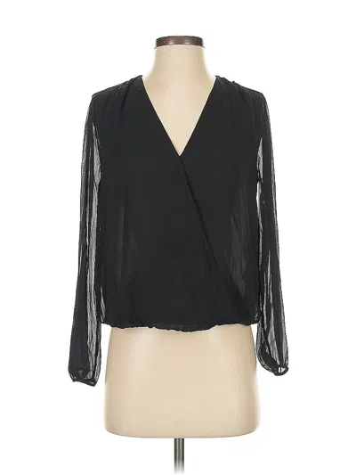 Pre-owned Banana Republic Long Sleeve Blouse In Black