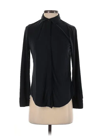 Pre-owned Banana Republic Long Sleeve Blouse In Black
