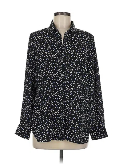 Pre-owned Banana Republic Long Sleeve Blouse In Black