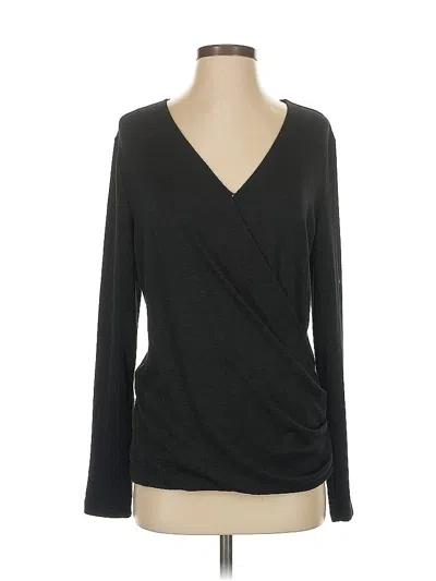 Pre-owned Banana Republic Long Sleeve Blouse In Black