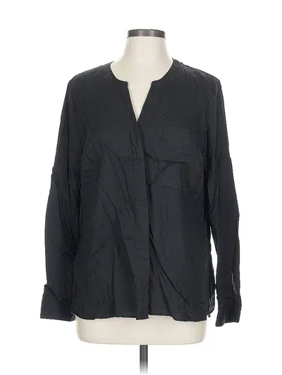 Pre-owned Banana Republic Long Sleeve Blouse In Black