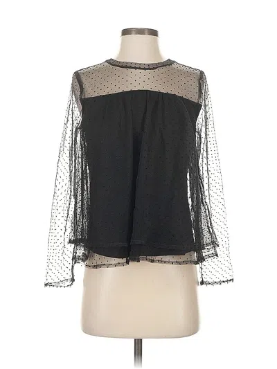 Pre-owned Banana Republic Long Sleeve Blouse In Black