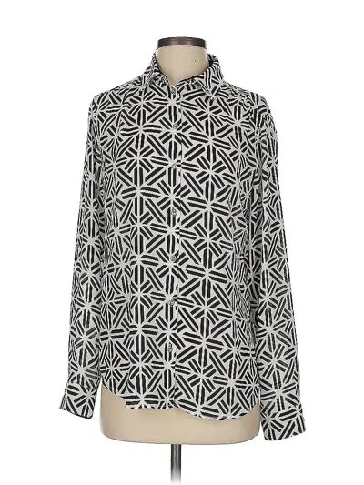 Pre-owned Banana Republic Long Sleeve Blouse In Black