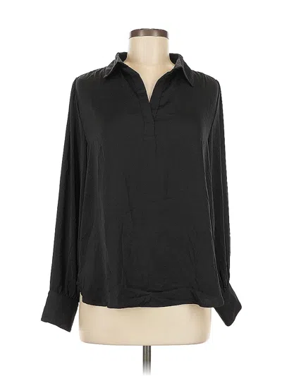Pre-owned Banana Republic Long Sleeve Blouse In Black