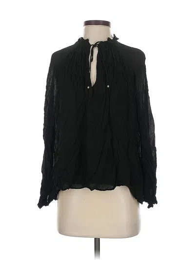 Pre-owned Banana Republic Long Sleeve Blouse In Black