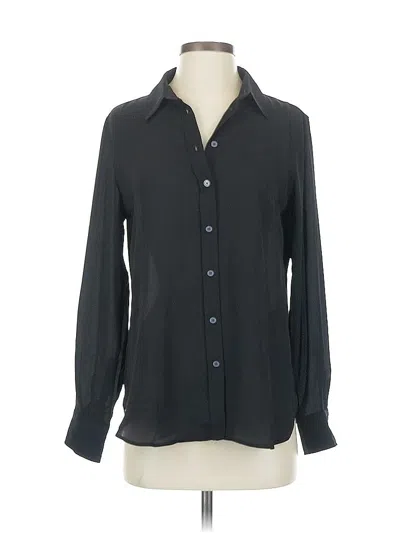 Pre-owned Banana Republic Long Sleeve Blouse In Black