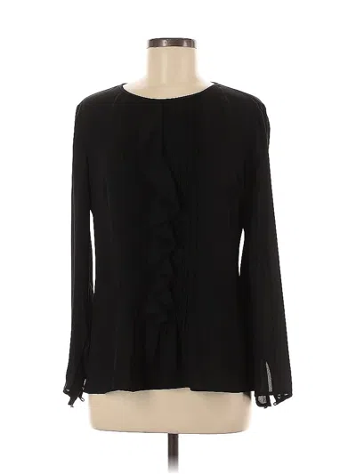Pre-owned Banana Republic Long Sleeve Blouse In Black