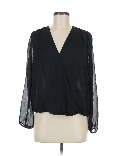 Pre-owned Banana Republic Long Sleeve Blouse In Black