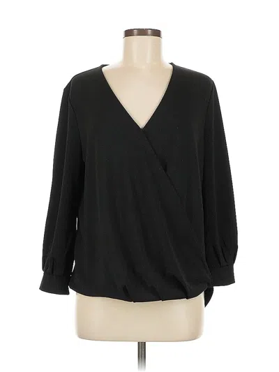 Pre-owned Banana Republic Long Sleeve Blouse In Black