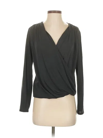 Pre-owned Banana Republic Long Sleeve Blouse In Black