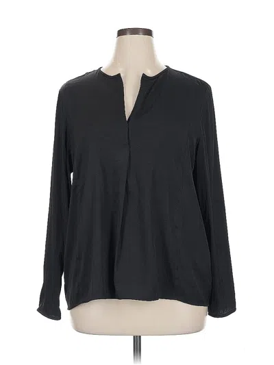 Pre-owned Banana Republic Long Sleeve Blouse In Black