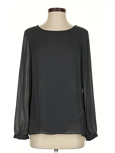 Pre-owned Banana Republic Long Sleeve Blouse In Black