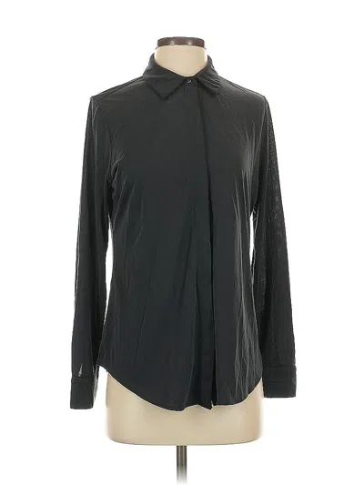Pre-owned Banana Republic Long Sleeve Blouse In Black