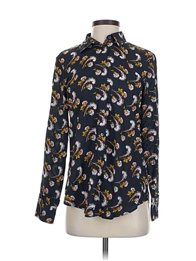 Pre-owned Banana Republic Long Sleeve Blouse In Black