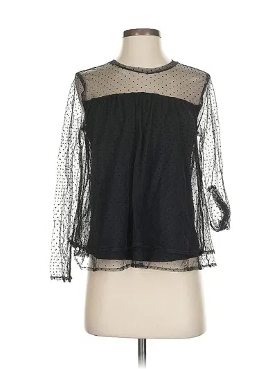 Pre-owned Banana Republic Long Sleeve Blouse In Black