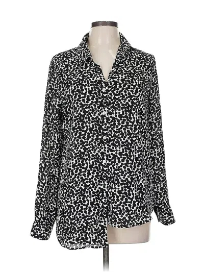 Pre-owned Banana Republic Long Sleeve Blouse In Black