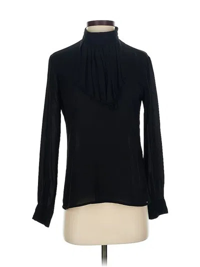 Pre-owned Banana Republic Long Sleeve Blouse In Black