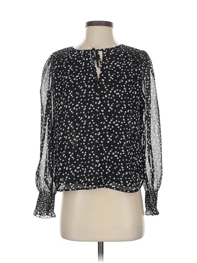 Pre-owned Banana Republic Long Sleeve Blouse In Black