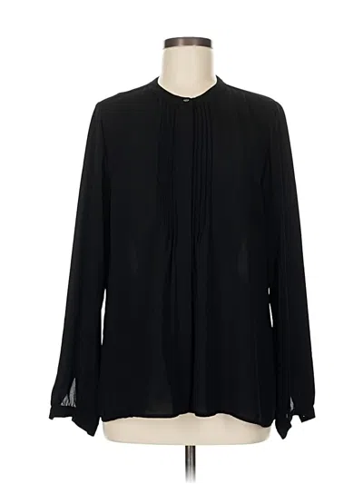 Pre-owned Banana Republic Long Sleeve Blouse In Black