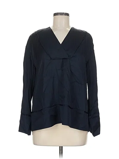 Pre-owned Banana Republic Long Sleeve Blouse In Black