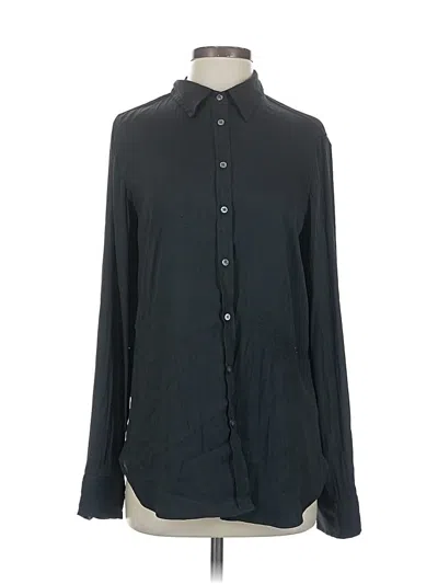 Pre-owned Banana Republic Long Sleeve Blouse In Black