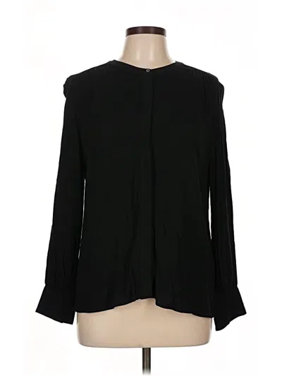Pre-owned Banana Republic Long Sleeve Blouse In Black