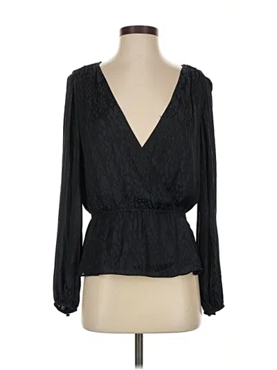 Banana Republic Long Sleeve Blouse In Black