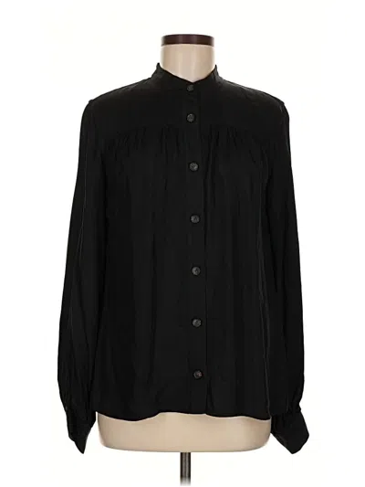 Banana Republic Long Sleeve Blouse In Black