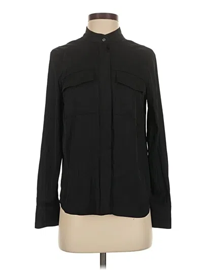 Banana Republic Long Sleeve Blouse In Black
