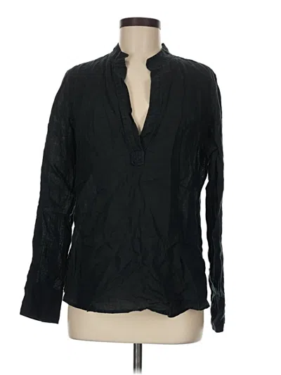 Pre-owned Banana Republic Long Sleeve Blouse In Black