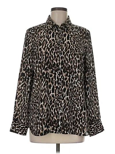 Pre-owned Banana Republic Long Sleeve Blouse In Black