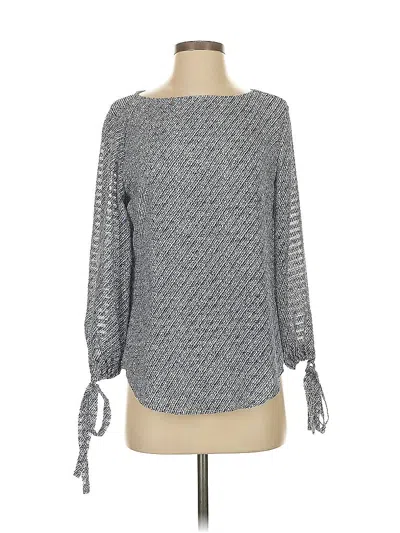 Pre-owned Banana Republic Long Sleeve Blouse In Blue