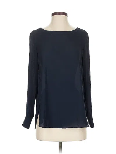 Pre-owned Banana Republic Long Sleeve Blouse In Blue