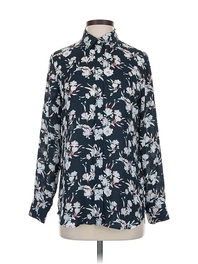 Pre-owned Banana Republic Long Sleeve Blouse In Blue